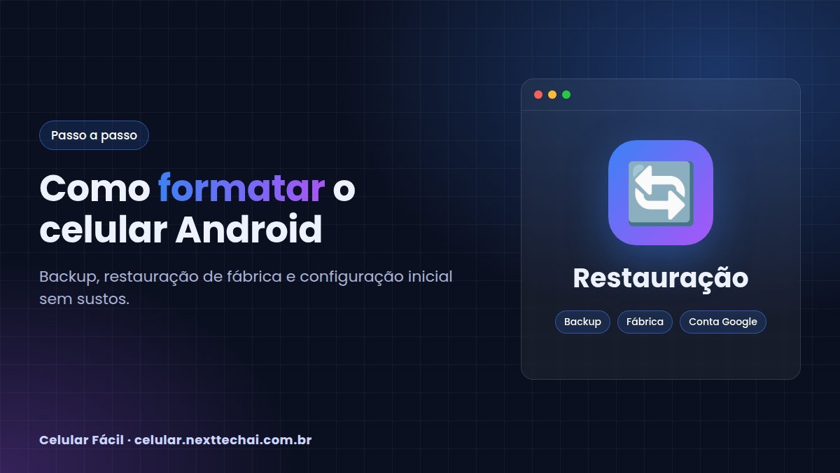 Como formatar celular Android com segurança e sem perder dados