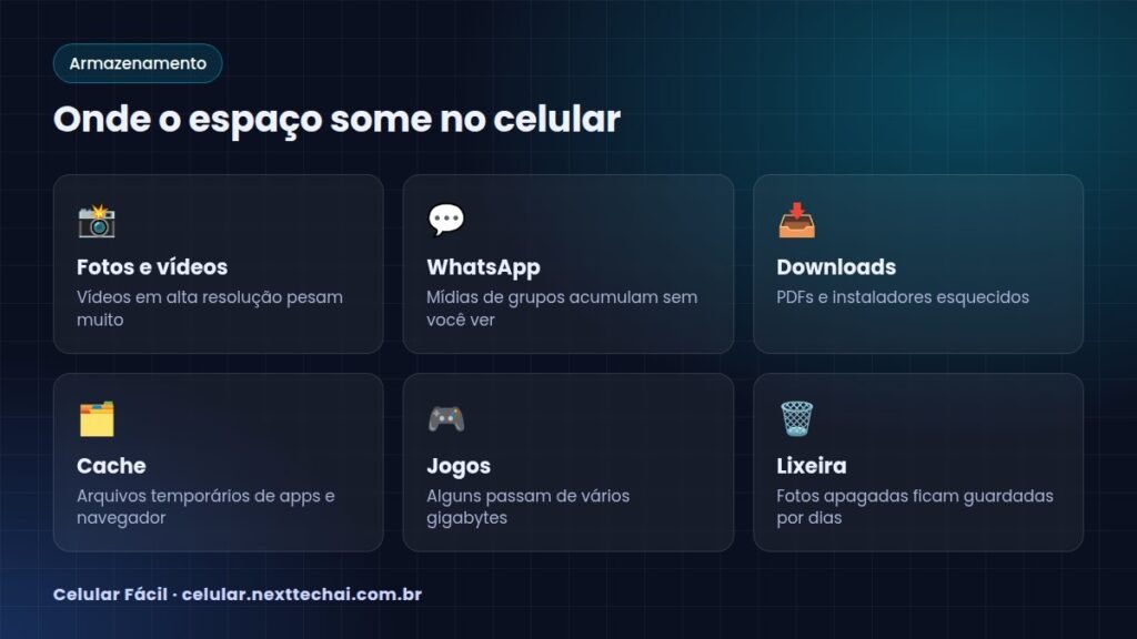 Onde o espaço some no celular