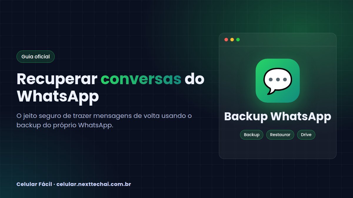 Recuperar conversas apagadas do WhatsApp pelo backup oficial