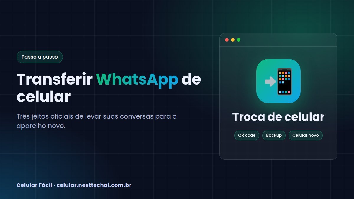 Transferir WhatsApp para outro celular sem perder conversas